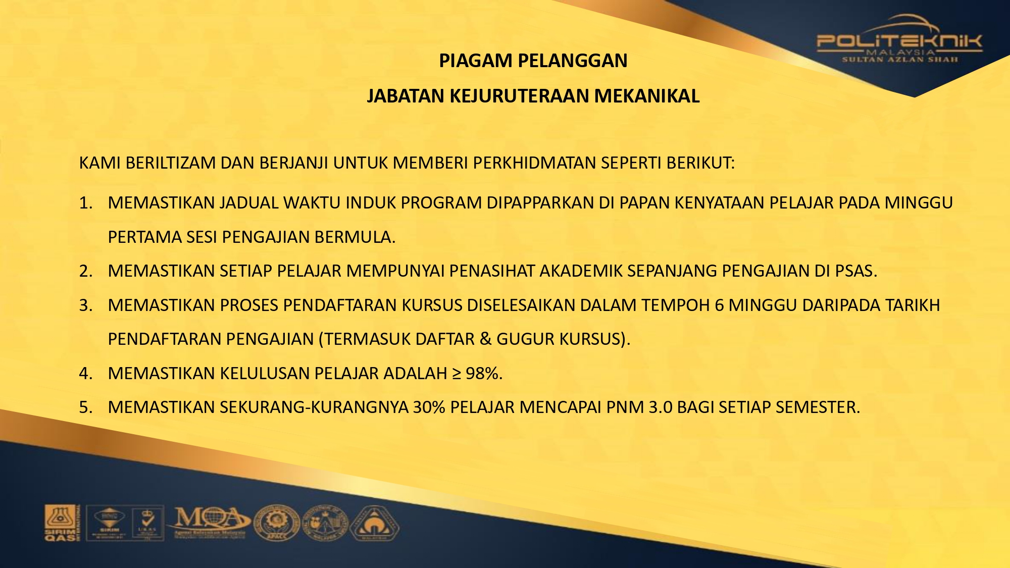 Piagam Pelanggan JKM BM