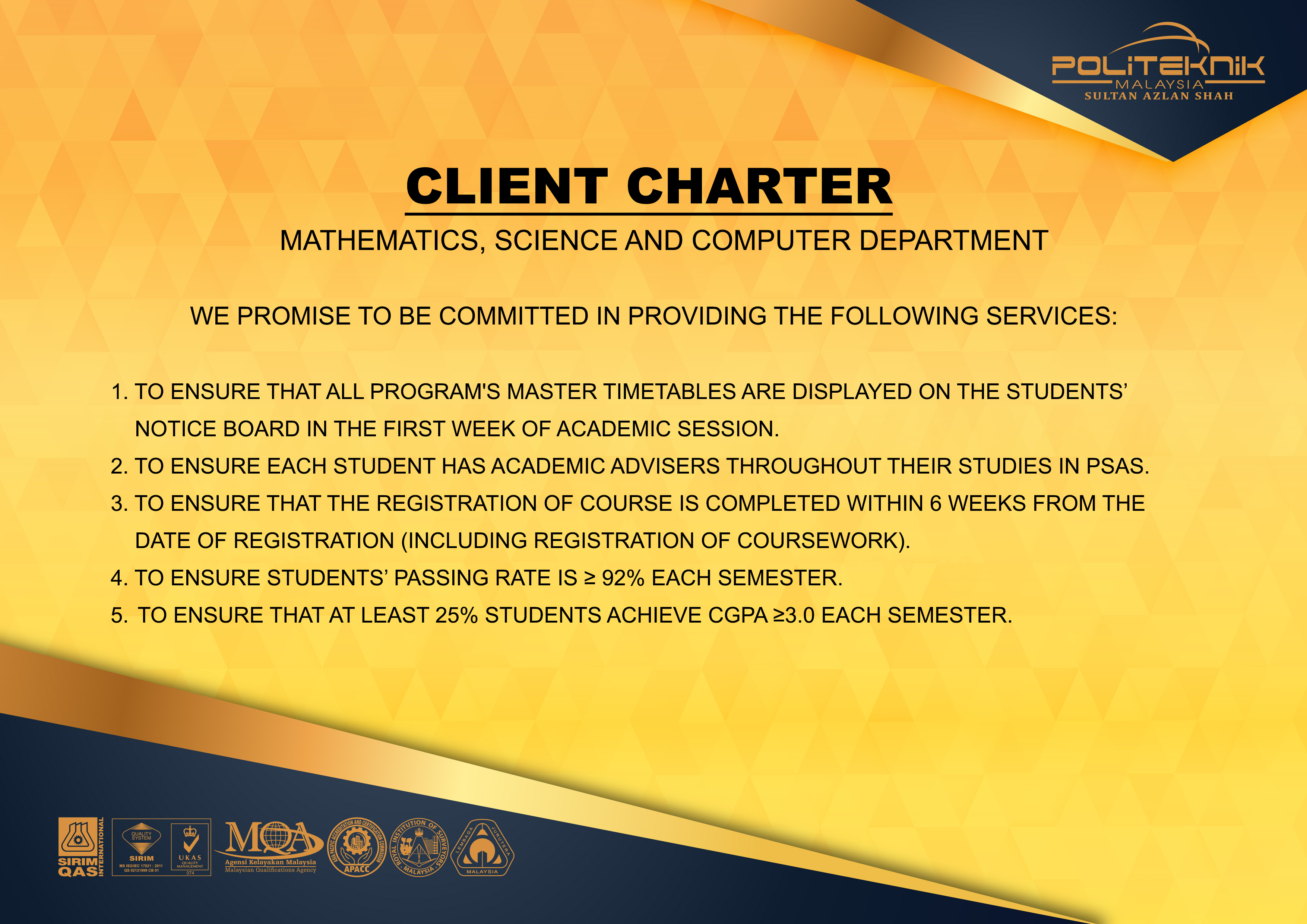 CLIENT CHARTER JMSK