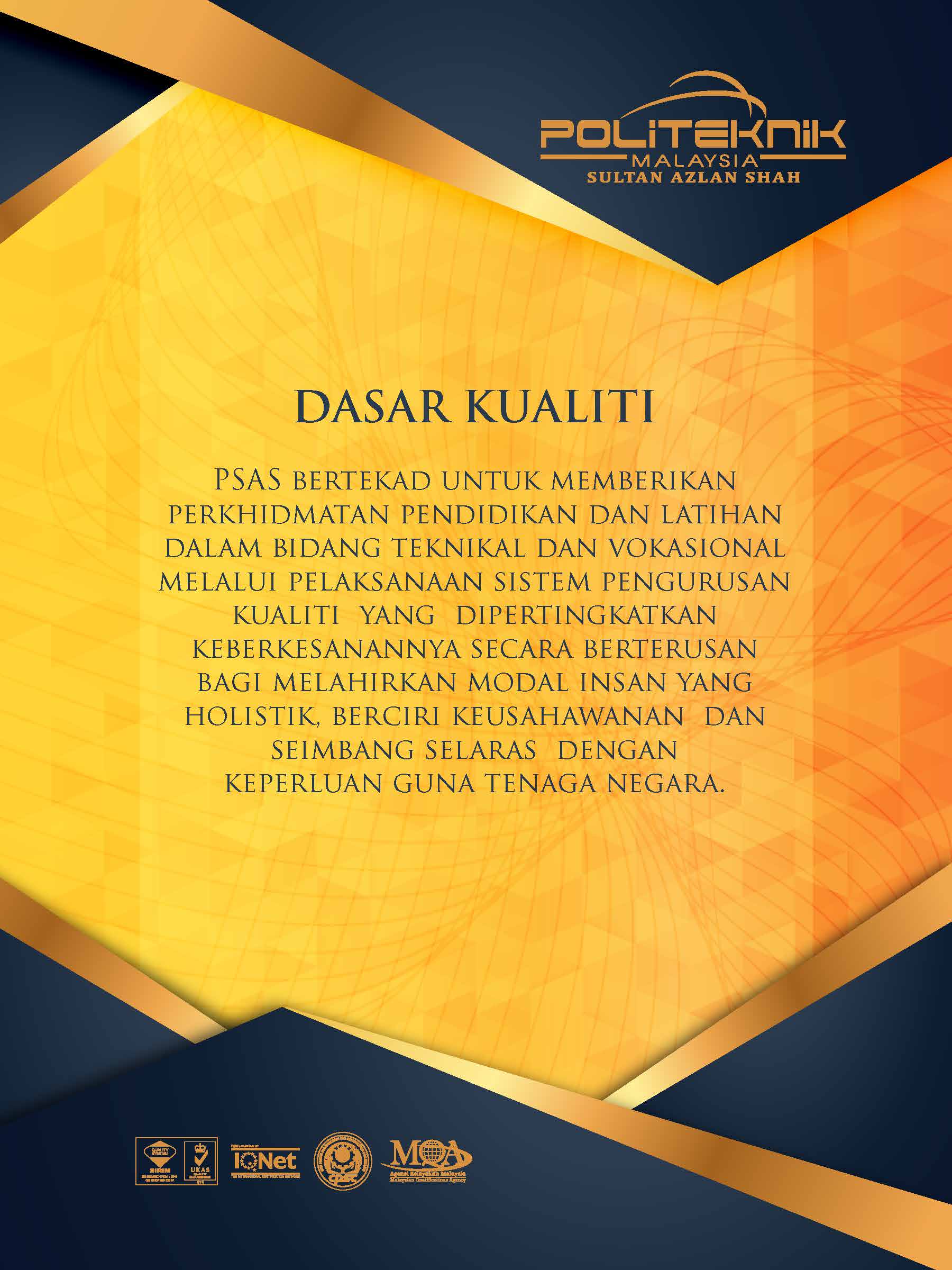 DASAR KUALITI